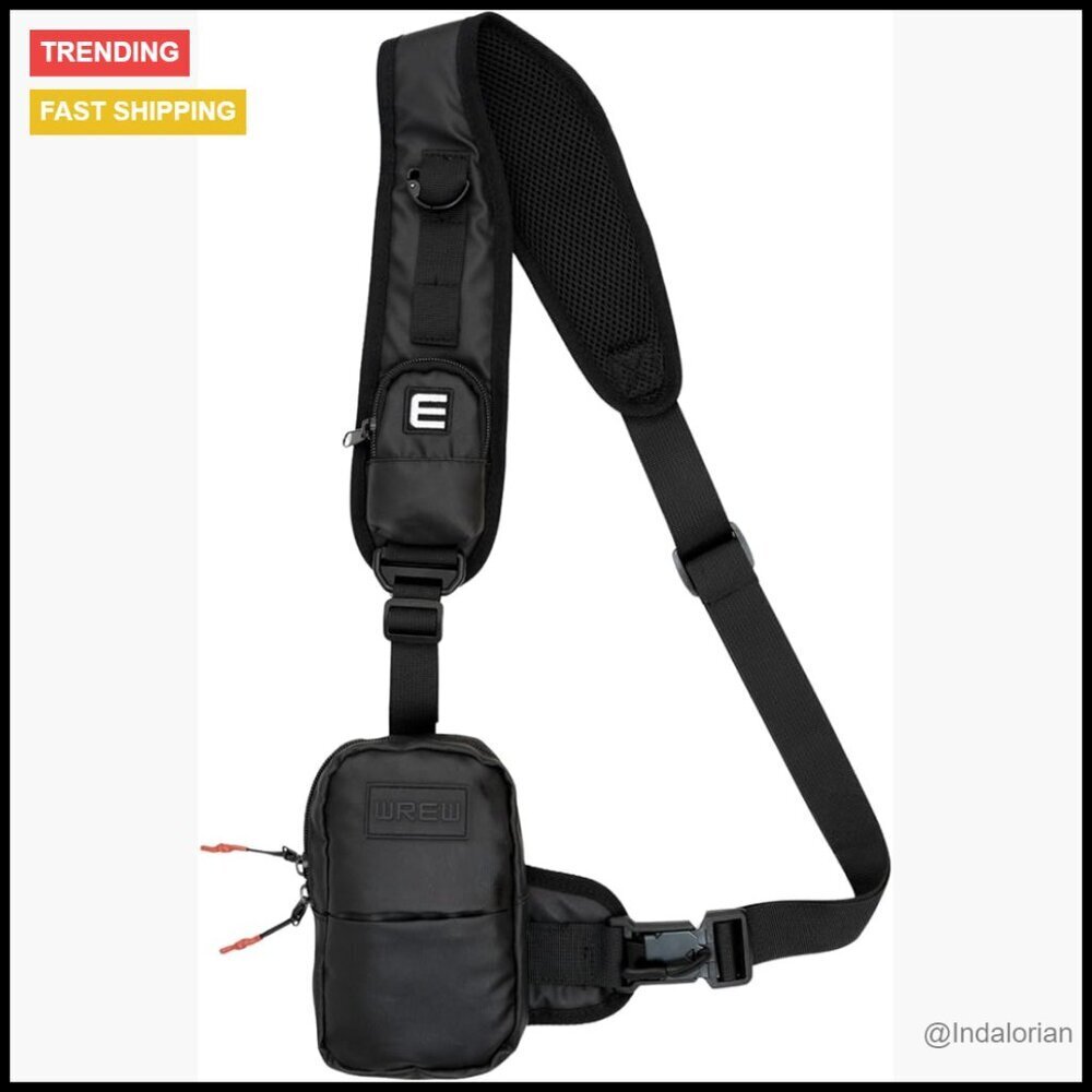 Water-Resistant Nylon Sling Bag Adjustable Strap Multipurpose Daypack Travel
